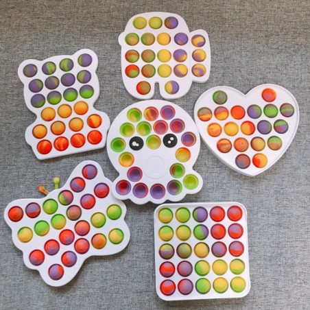 Colorful push fidget - anti stress toy - rainbow Pop It