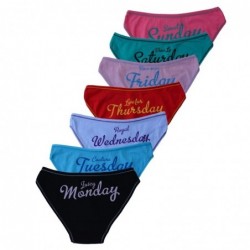 Calcinha de algodão sexy - estampa para todos os dias da semana - 7 peças