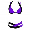 Sexy two-piece bikini set - neck tied-up - two-colorBeachwear
