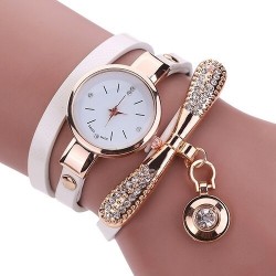 Fashionable multi-layer bracelet with a watch / crystals