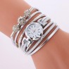 Vintage multilayer bracelet - with a round watch / crystalsBracelets