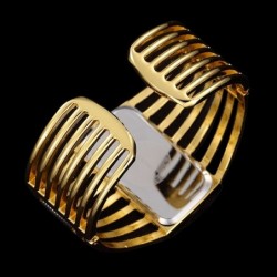 Luxurious bracelet with a rectangle watch - open designBracelets