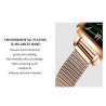 Elegant watch / with bracelet - with a green stone - stainless steel / leather