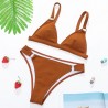 Sexy ribbed bikini set - push up - metal decorationsBeachwear