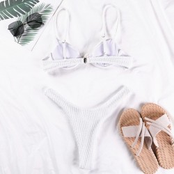 Sexy ribbed bikini set - Brazilian style - with push upBeachwear