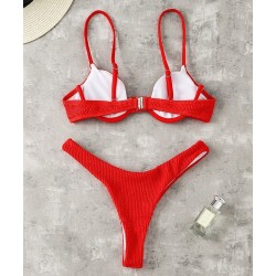 Sexy ribbed bikini set - Brazilian style - with push upBeachwear