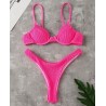 Sexy ribbed bikini set - Brazilian style - with push upBeachwear