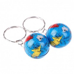 Trendy keychain with world map globeKeyrings