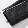 Fashionable men's leather jacket - stand-up collar - with a zipperJackets