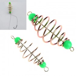 Fishing spring lure - tackle feeder - stainless steel - 10 piecesTools