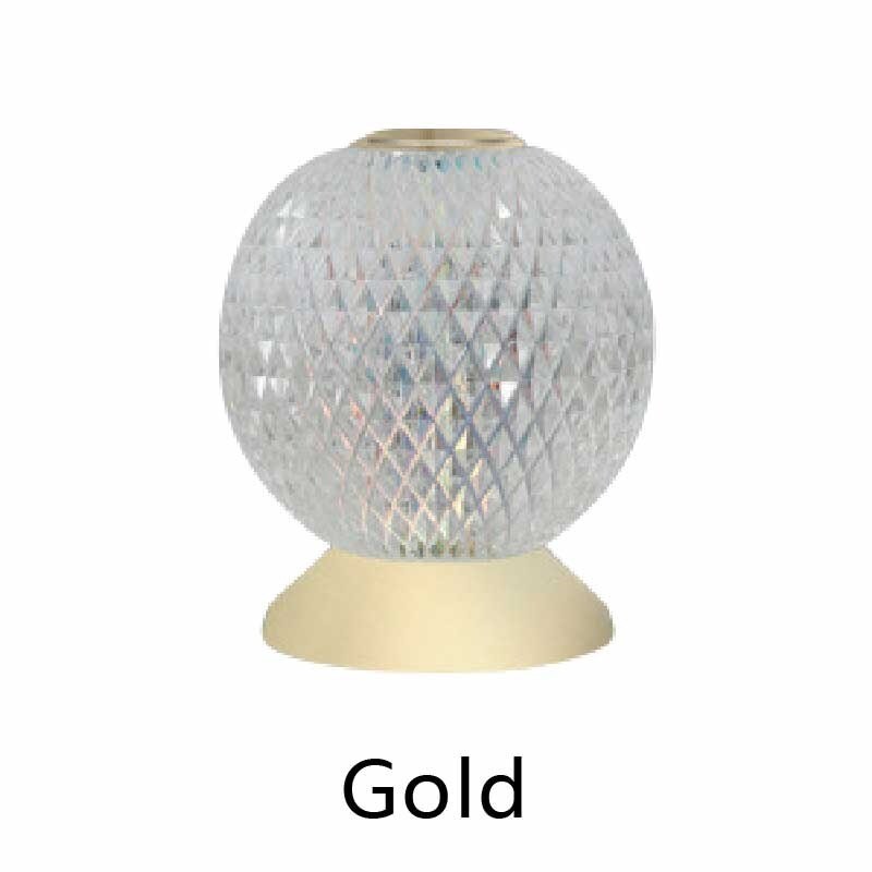 Italian night lamp - round crystal ball - USB - touch sensor