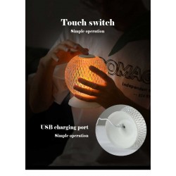 Italian night lamp - round crystal ball - USB - touch sensor