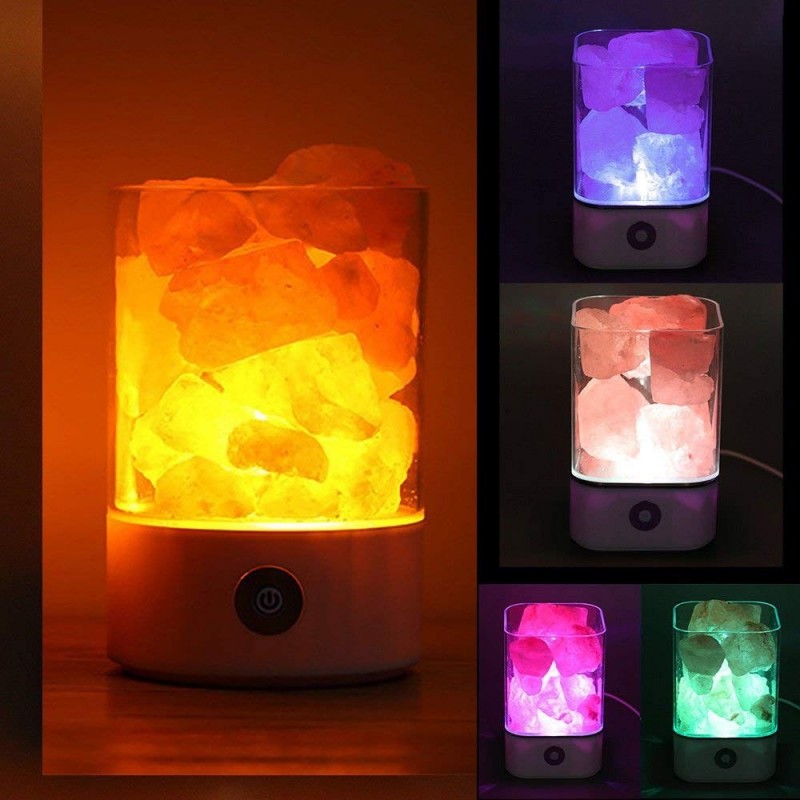Crystal salt lamp - negative ion light - USB