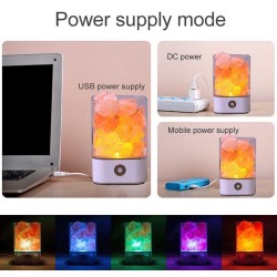 Crystal salt lamp - negative ion light - USB