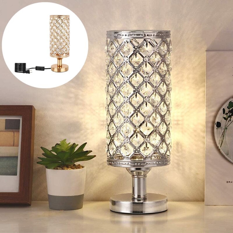 Crystal night lamp - hollow-out - carved design - USB