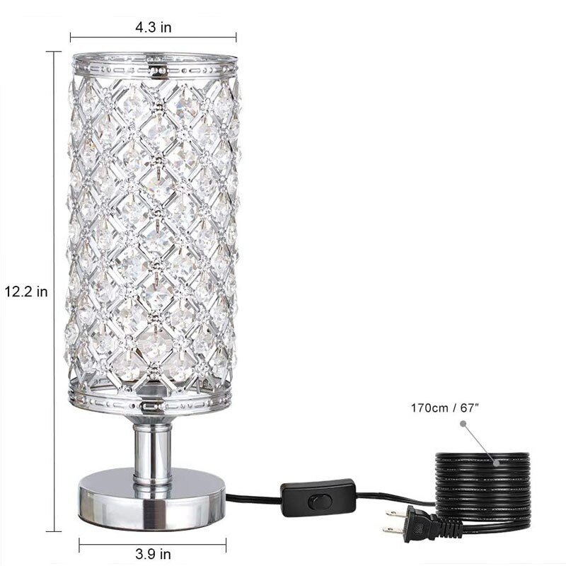 Crystal night lamp - hollow-out - carved design - USB