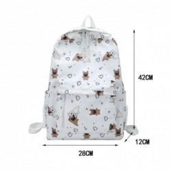 Fashionable backpack - large capacity - with dogs / butterflies / feathers printBackpacks
