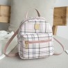 Small plaid backpack - shoulder bag