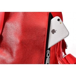 Fashionable backpack - anti-theft zippers - with decorative keychainBackpacks