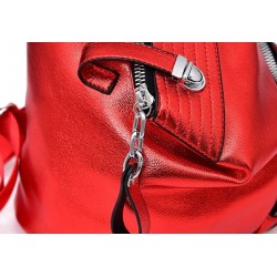 Fashionable backpack - anti-theft zippers - with decorative keychainBackpacks