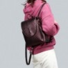Fashionable leather backpack - shoulder bag - snakeskin pattern