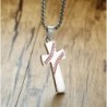 Cross with baseball pattern - with necklace - "I CAN DO ALL THINGS" engravingNecklaces