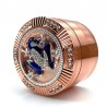 Exclusive grinder - for herbs / tobacco - 4-layers - with crystal frog