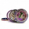 Stylish grinder - for herbs / tobacco - 4-layers - rainbow color zinc alloy - frog / spider / skull