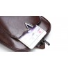 Luxurious vintage backpack - leather shoulder bag - with decorative V letterBackpacks