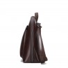 Luxurious vintage backpack - leather shoulder bag - with decorative V letterBackpacks