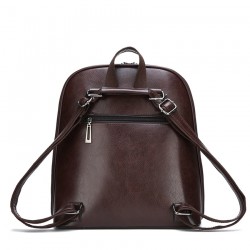 Luxurious vintage backpack - leather shoulder bag - with decorative V letterBackpacks