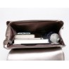 Fashionable leather backpack - shoulder bag - snakeskin pattern
