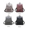 Fashionable leather backpack - shoulder bag - snakeskin pattern
