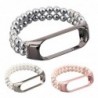 Elastic strap with pearls / crystals - bracelet - for Xiaomi Mi Band 3 / 4 / 5 / 6