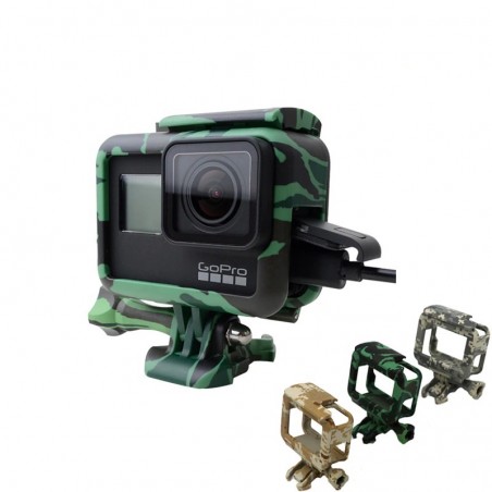Protective frame case - long screw - base mount - for GoPro 5 6 7 Black