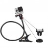 Clamp clip mount - selfie stick - adjustable - flexible extension - for GoPro Hero 9/8/7/6/5/4/2/ DJI OSMO Xiaomi Yi
