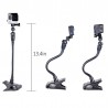 Clamp clip mount - selfie stick - adjustable - flexible extension - for GoPro Hero 9/8/7/6/5/4/2/ DJI OSMO Xiaomi Yi