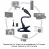 Clamp clip mount - selfie stick - adjustable - flexible extension - for GoPro Hero 9/8/7/6/5/4/2/ DJI OSMO Xiaomi Yi