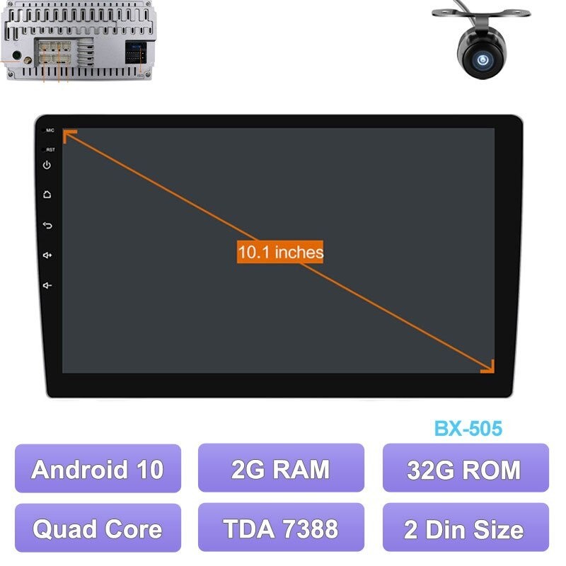 Car radio - Mirror Link - 1 / 2 Din - DSP - Android 10 - DVD - GPS - WiFi - Bluetooth - HDMI - OBD DAB SWC