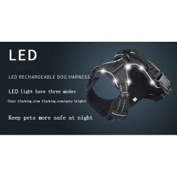 Dog's harness - with LED - adjustable - reflective - waterproof
