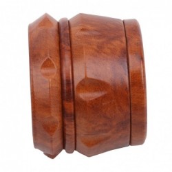 Grinder for herbs / tobacco / spices - 4 layers - with hand crank - wooden