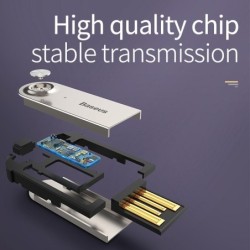 Baseus BA01 - USB cable - wireless adapter - Bluetooth - 3.5 AUX jack - hands free - microphoneAudio