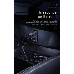 Baseus BA01 - USB cable - wireless adapter - Bluetooth - 3.5 AUX jack - hands free - microphoneAudio
