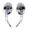Motorcycle oval mirrors - chrome - universal - 10mm threadMirrors