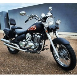 Universal motorcycle oval mirrors - chrome - 10mm thread - eagle signMirrors