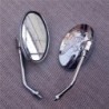 Universal motorcycle oval mirrors - chrome - 10mm thread - eagle signMirrors