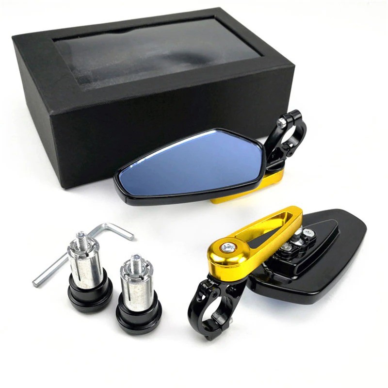 Motorcycle rearview mirrors - for handlebar ends - universal - aluminum - 7/8" - 22mmMirrors