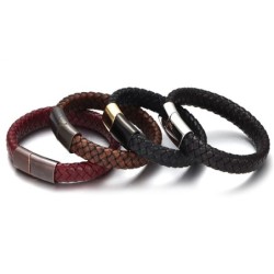 Magnetic buckle - clasp - for leather cord bracelets - stainless steel - DIY - 2 pieces