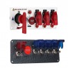 Auto racing car ignition switch panel - 5 LED - engine start push button - DC12V/20A
