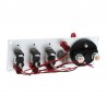 Auto racing car ignition switch panel - 5 LED - engine start push button - DC12V/20A